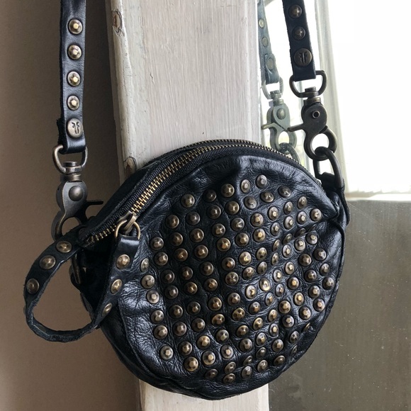 frye studded crossbody bag